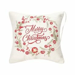C&F Home Merry Christmas Wreath Throw Pillow