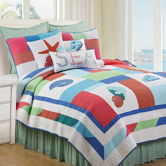 C&F Home Antigua Bay Coastal Quilt Set With Shams