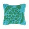C&F Home Green Turtle Hooked Throw Pillow
