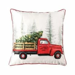 C&F Home Holiday Truck LED Christmas Throw Pillow