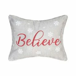 C&F Home Believe With Snowflakes Christmas Throw Pillow