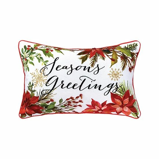 C&F Home Seasons Greetings Christmas Throw Pillow
