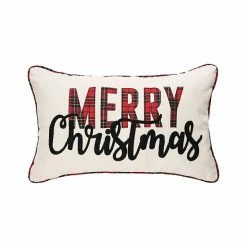 C&F Home Merry Christmas Plaid Throw Pillow