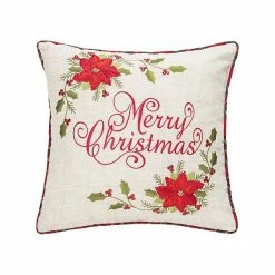 C&F Home Merry Christmas Ribbon Art Throw Pillow
