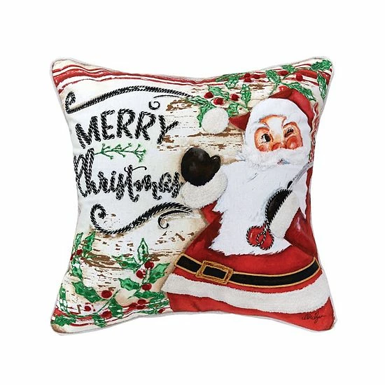 C&F Home Merry Christmas Santa Throw Pillow