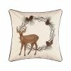 C&F Home Deer Pinecone Wreath Throw Pillow