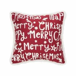 C&F Home Merry Christmas White Throw Pillow