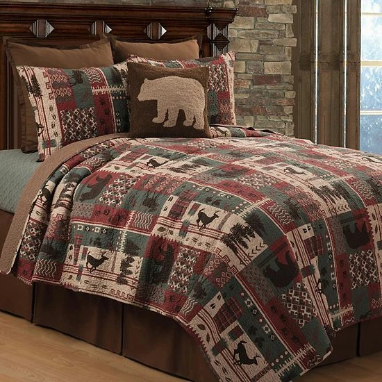C&F Home Killian Ridge Quilt Set With Shams Red