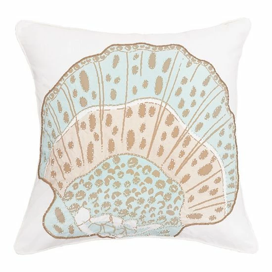 C&F Home Amber Sands Seashell Throw Pillow