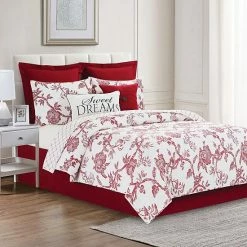C&F Home Arcadia Red 3-Piece Quilt Set With Shams