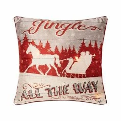 C&F Home Jingle All The Way LED Christmas Throw Pillow