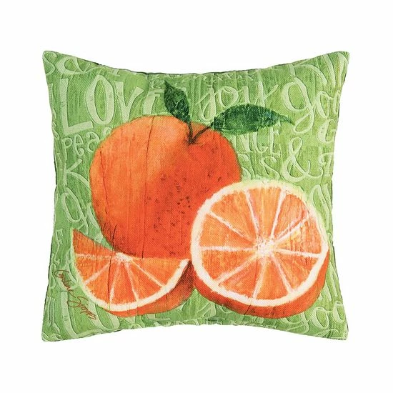 C&F Home Love Joy Peace Orange Fruit Throw Pillow
