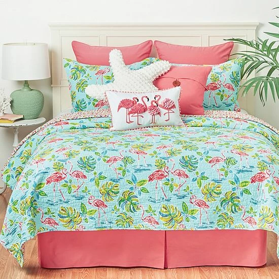 C&F Home Flamingo Garden Quilt Set With Shams