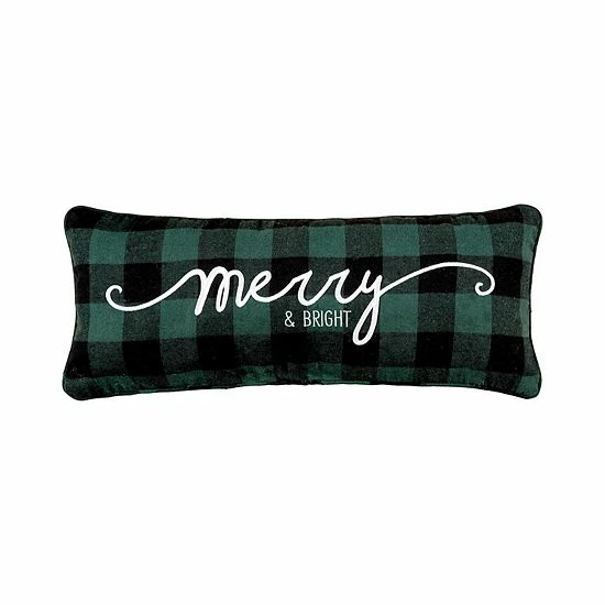 C&F Home Merry Buffalo Check Christmas Throw Pillow