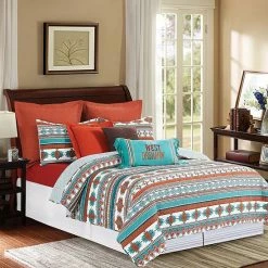 C&F Home Aqua Valley 3-Piece Quilt Set With Shams