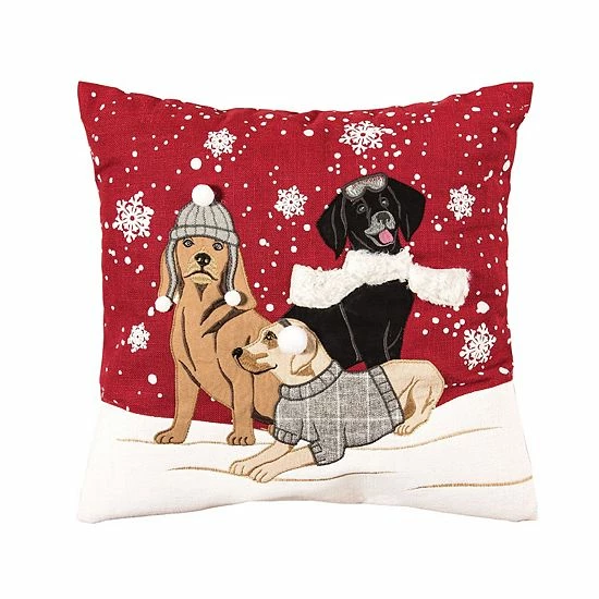 C&F Home Fur Friends Christmas Throw Pillow