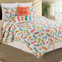 C&F Home Beach Flip Flops Quilt Set With Shams
