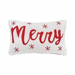 C&F Home Merry With Snowflakes Christmas Throw Pillow