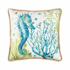 C&F Home Seahorse & Coral Throw Pillow