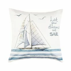 C&F Home Dreams Set Sail Saying Throw Pillow