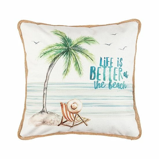 C&F Home Better At The Beach Saying Throw Pillow